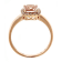 Gin & Grace 14K Rose Gold Cushion Cut Morganite with Diamond Ring