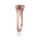 Gin & Grace 10K Rose Gold Real Diamond Ring (I1) with Genuine Morganite