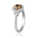 Gin & Grace 14K White Gold Real Diamond Ring (I1) with Natural Brown Diamond