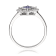 Gin & Grace 10K White Gold Diamond Ring with Blue Sapphire