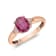 Gin & Grace 10K Rose Gold Real Diamond Ring (I1) with Raspberry
color Natural Rhodolite Garnet