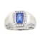 Gin & Grace 10K White Gold Real Diamond Ring (I1) with Genuine Tanzanite