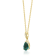 Gin and Grace 10K Yellow Gold Natural Zambian Emerald Pendant with Real Diamonds