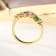 Gin & Grace 18K Yellow Gold Real Diamond Ring (I1) with Natural
Emerald & Multi Sapphire