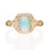 Gin & Grace 14K Yellow Gold Real Diamond Ring (I1) with Natural Opal