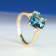 Gin & Grace 14K Yellow Gold Real Diamond Ring (I1) with Genuine
London Blue Topaz