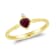Gin and Grace 14K Yellow Gold Natural Ruby Ring with Real Diamonds