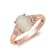 Gin & Grace 14K Rose Gold Real Diamond Ring (I1) with Natural Opal