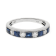 Gin and Grace 14K White Gold Natural Blue Sapphire Ring with Real Diamonds