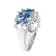 Gin & Grace 925 Sterling Silver Real Diamond Wedding Ring (I1) with
Natural Blue Sapphire