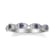 Gin & Grace 14K White Gold Real Diamond Ring (I1) with Natural Blue Sapphire
