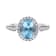 Gin & Grace 14K White Gold Aquamarine with Diamond Ring