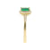 Gin and Grace 10K Yellow Gold Zambian Emerald Ring with Diamonds