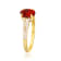 Gin & Grace 14K Yellow Gold White Natural Diamond & Fire Opal
Diamond (I1) Ring