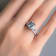 Gin & Grace 14K White Gold Blue Aquamarine with Diamond (I1) Ring