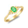 Gin & Grace 10K Yellow Gold Natural Zambian Emerald Ring with Real Diamonds