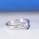 Gin & Grace 14K White Gold Real Diamond Ring (I1) with Natural Pink
Sapphire & Sapphir
