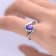 Gin & Grace 925 Sterling Silver Natural Blue Tanzanite With Real
White Diamond Ring