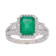 Gin and Grace 18K White Gold Zambian Emerald Ring with Diamonds