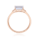 Gin and Grace 14K Rose Gold Aquamarine Ring with Diamonds