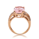 Gin & Grace 14K Rose Gold Morganite and Diamond Twirl Ring
