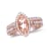 Gin & Grace 14K Rose Gold Real Diamond Ring (I1) with Genuine Morganite