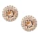 Gin & Grace 10K Rose Gold Real Diamond(I1) Stud Earring with Genuine Morganite