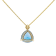 Gin & Grace 14k Yellow Gold Natural Diamond(I1) Pendant Necklace
with Genuine London Blue Topaz
