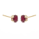Gin & Grace 14K Yellow Gold Stud Earring with Genuine Ruby