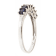Gin & Grace 14K White Gold Ring with Natural Princess Cut Blue Sapphire