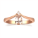 Gin & Grace 10K Rose Gold Real Diamond Ring (I1) with Genuine Pink Morganite