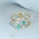 Gin and Grace 14K Yellow Gold Natural Zambian Emerald Ring with Real Diamonds