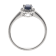 Gin and Grace 10K White Gold Natural Blue Sapphire Ring with Real Diamonds