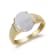 Gin & Grace 10K Yellow Gold Natural Australian Opal & Real
Diamond (I1) Statement Ring