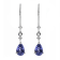 Gin & Grace 14K White Gold Real Diamond LeverBack Earring with
Genuine Blue Tanzanite