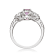 Gin & Grace 14K White Gold Diamond Ring with Pink Sapphire