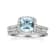 Gin & Grace 14K White Gold Blue Aquamarine With Diamond Ring
