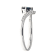 Gin & Grace 18K White Gold Real Diamond Ring (I1) with Natural Blue Sapphire