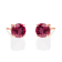 Gin & Grace 10K Rose Gold Raspberry color Natural Rodholite Garnet
Stud Earring
