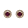 Gin & Grace 14K Yellow Gold Real Diamond(I1) Stud Earring with
Genuine Ruby