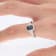 Gin & Grace 14K White Gold Diamond Ring with Blue Sapphire