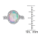 Gin & Grace 14K White Gold Real Diamond Ring (I1) with Natural Opal
