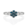Gin & Grace 10K White Gold Blue Sapphire and Diamond Ring (I1)