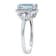 Gin & Grace 10K White Gold Aquamarine & Diamond Ring