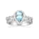 Gin & Grace 14K White Gold Aquamarine Ring with Diamond
