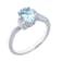 Gin & Grace 925 Sterling Silver Aquamarine Ring with Diamond