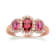 Gin & Grace 10K Rose Gold Real Diamond Ring (I1) with Raspberry
color Natural Rubellite
