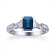 Gin & Grace 14K White Gold Blue Sapphire Ring with Diamonds