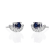 Gin & Grace 10K White Gold Genuine Blue Sapphire and Real Diamond
(I1) Earring