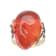 Gin & Grace 18K Yellow Gold Real Diamond Engagement Ring (I1) with
Natural Mexican Fire Opal